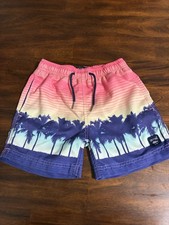 Spicy Tuna Swim Trunks Palm Trees Boys Size 8 Lined