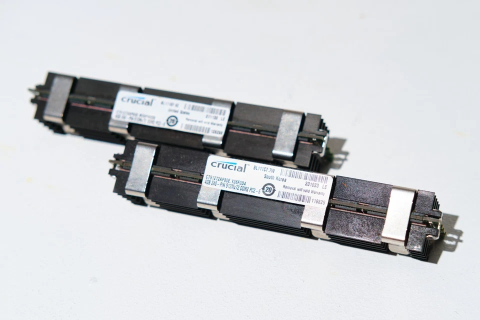 2 x Crucial RAM CT12872AP80E 4GB 240-PIN 512mx 72 DDR2 PC2-6 early mac pro - Image 4 of 4
