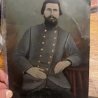 Civil War Confederate Virginia Officer KIA Vicksburg MS Full Plate Tintype Photo