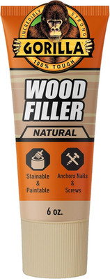 All Purpose Wood Filler, Natural Color, 6 Ounce Tube (Pack of 1) - Water Resista