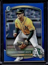 2025 Bowman Draft Tommy White Chrome Blue Refractor #/150 Athletics
