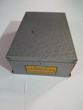 Vintage Kodak Compartment File Slide Box   12-Slot Metal Storage Case