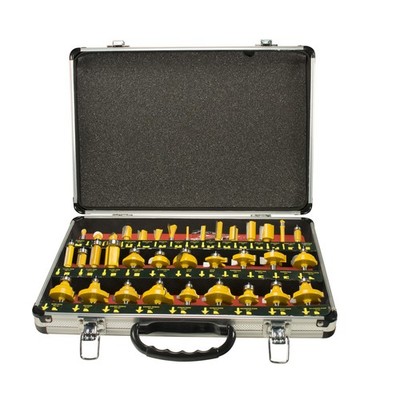 Erie Tools 35 PC 1/4'' Shank Router Bit Set with Tungsten Carbide Tips