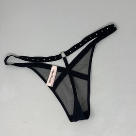 Agent Provocateur Judy Black Studded Thong M/L New $165