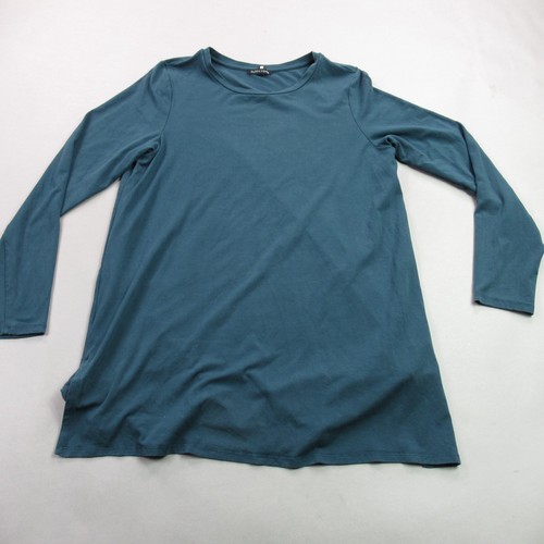 Eileen Fisher, Eileen Fisher Shirt Womens Medium Long Sleeve Crew Neck Outdoors Casual Green