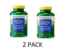 2 PACK Spring Valley Calcium, Magnesium & Zin...