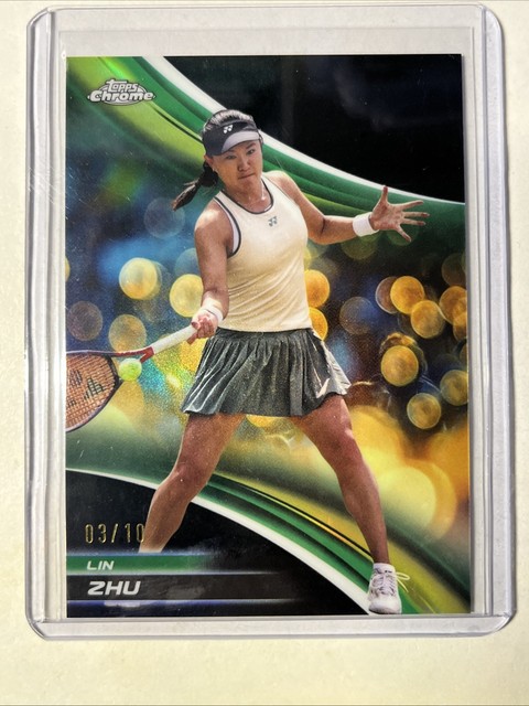 2025 - TOPPS CHROME TENNIS - LIN ZHU - BLACK REFRACTOR - #03/10