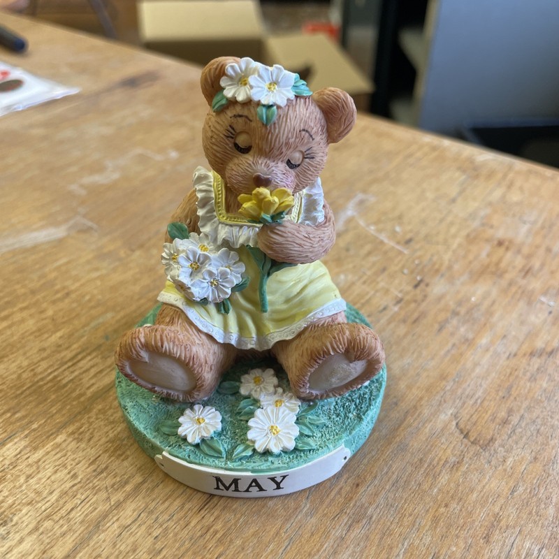 1997 Theadorables First Edition Bear Figurine PAPEL GIFTWARE May Flowers