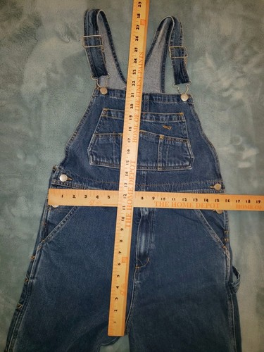 New* Vtg Genuine Blues XL (14-16) Medium-Wash Denim Wide-leg Jean Overalls Size - Picture 6 of 7