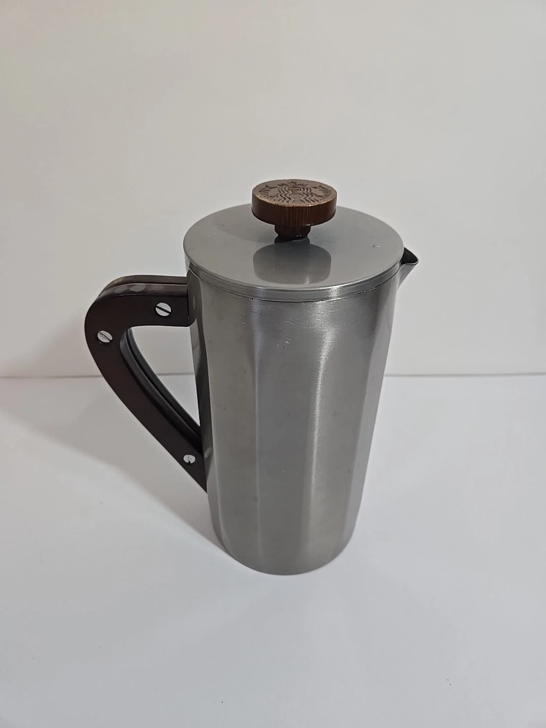 Starbucks 2013 Stainless Steel French Press Coffee Maker 34oz - Wood Handle