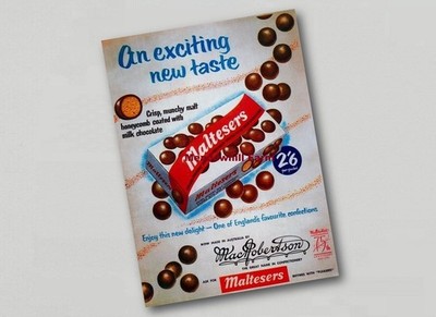 Kühlschrankmagnet Malteaser Schokolade Süßigkeiten Süßigkeiten Retro Vintage Werbung (1)