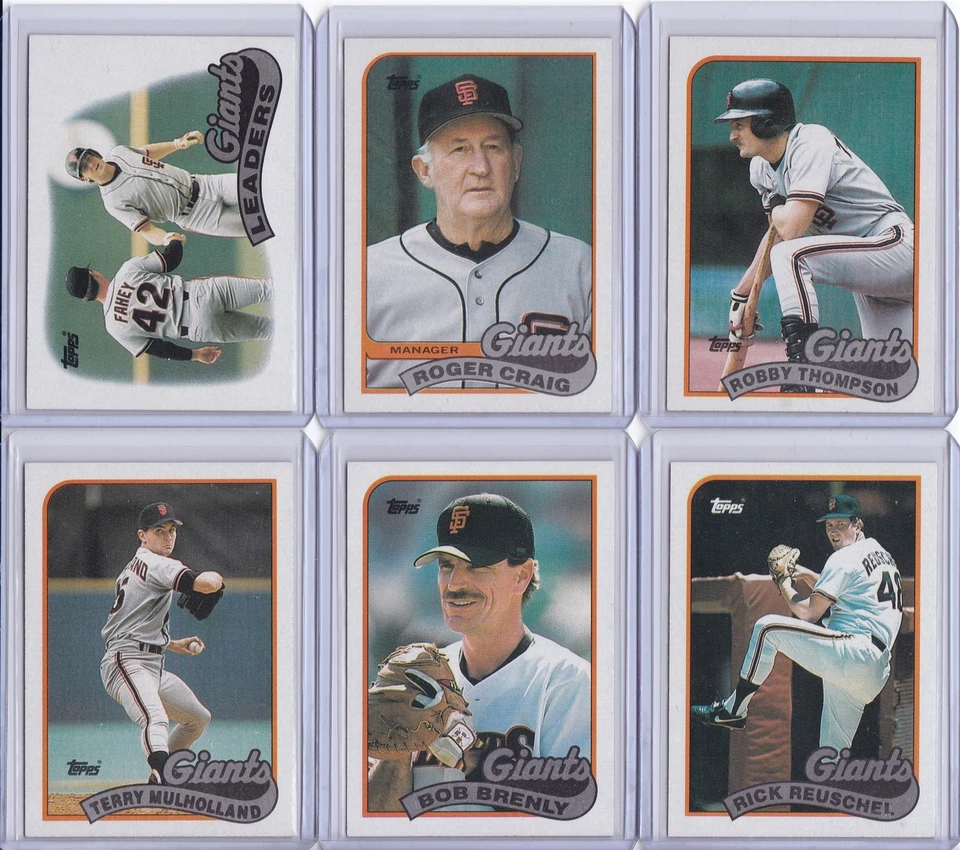 San Francisco Giants 1989 Topps Baseball Team Set 30 Cards - Image 2 of 4