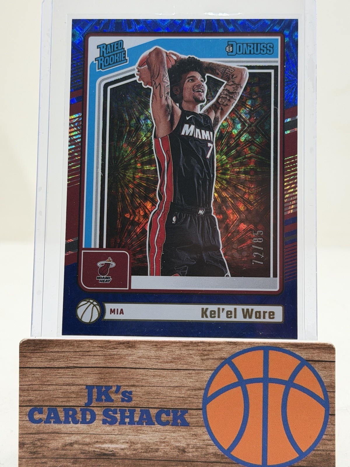 2024-25 Panini Donruss Kel’el Ware Rated Rookie Int’l Blue Fireworks /85 #221