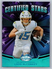 2025 Panini Certified #CST-LMY Ladd McConkey Certified Stars Mirror Teal #/75
