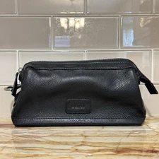 DENTS Beauley - Wash Bag - Pebble Grain Leather Black