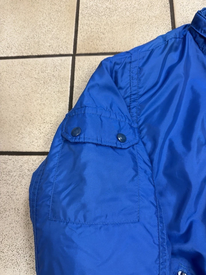 Chaqueta de bombardero Goodyear Swingster azul de colección servicio de neumáticos comercial hecha en EE. UU. Hombres L Foto 4 de 4