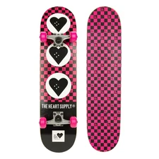 Complete Skateboard Team Checkerboard 31.35" X 8.0" 7-Ply Maple Blend Constructi