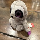 Ty Beanie Boos Sully Gray Sloth Plush Beanbag w/ Purple Glitter Eyes 2014 — photo 3