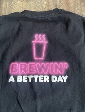 Dunkin Donuts Brewin' A Better Day  Staff/Employee T-Shirt (Medium) Black