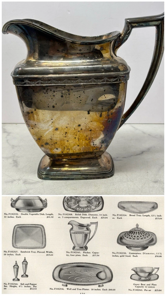 1847 Rogers Bros Antique US Silver-Plated Pitchers & Jugs Just