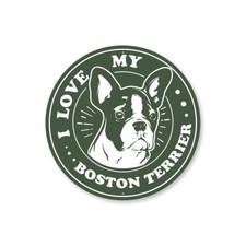 We Love Our Boston Terrier Metal Sign Dog Kennel Breed Canine K9 Paw Pet Animal