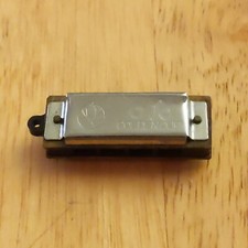 Vintage Four Hole Minature Harmonica Golden Cup