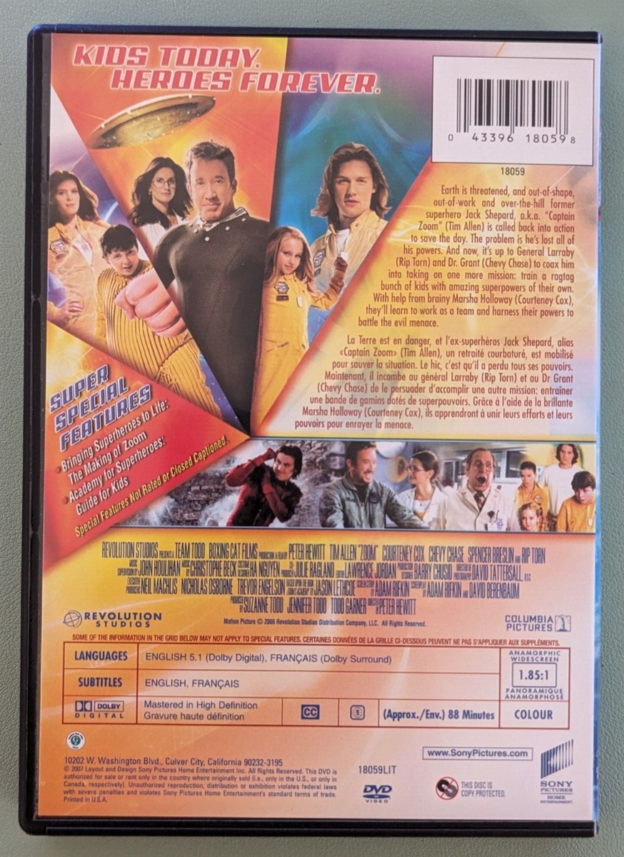 Zoom: Academy for Superheroes (DVD, 2007, Canadian) | eBay