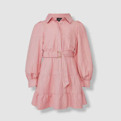 bardot junior pink dress Bardot Junior Blush Pink Mini Shirt Dress