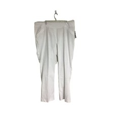 Kim Rogers White Pull On Pants Women's Plus Size 24W