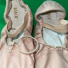 Bloch Leather Ballet Shoes Baby Pink, Leather Adjustable Drawstrings 13B