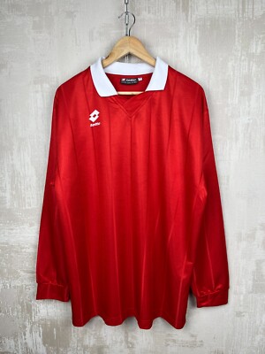Lotto Long Sleeve Soccer Football Jersey Men's Size XL Red | eBay