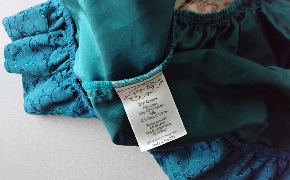 Falda Persnickety Niñas Talla 10 Estampado Mixto Lunares Floral Giratoria En Capas Foto 3 de 4