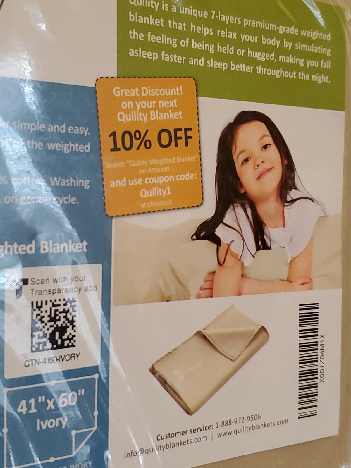 Quility Premium Adult Removable Duvet Cover for Weighted Blanket 41" x