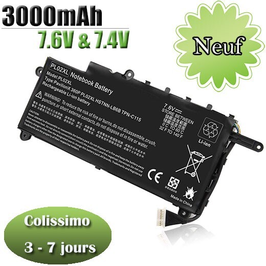Batterie PL02XL pour HP Pavilion 11-N X360 résout le problème de charge coupée