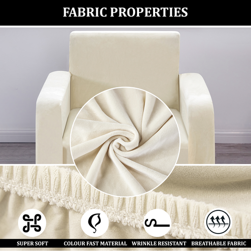 Sofa Covers Velvet 1/2/3/4 Seater Elastic Stretch Slipcover + 2 Pillow Covers - Picture 6 of 64