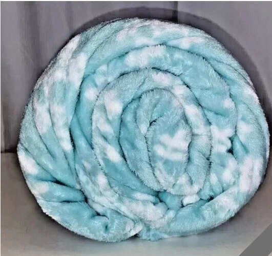The Big One Oversized Plush Throw Blanket Snowflake Ombre Teal to Gray 5'x6’ - Image 2 of 3