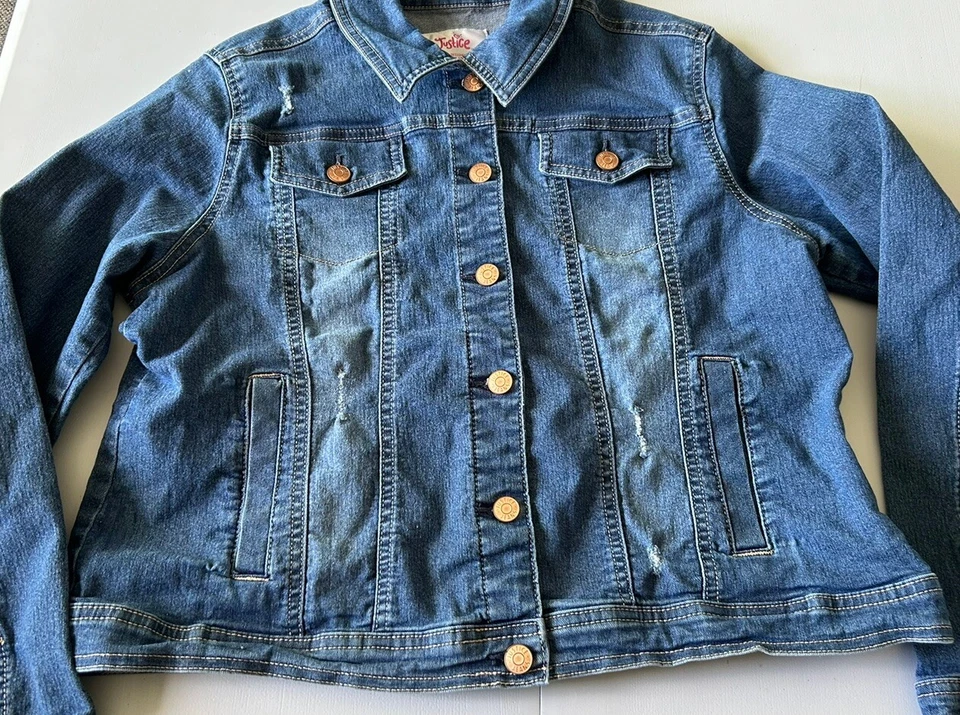 Chaqueta de jean Justice Girls 20 Plus azul Foto 2 de 4