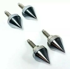 Set4 License Plate Frame Fasteners - Spike Screws Bolts