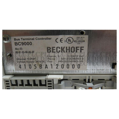 USED Beckhoff BC9000 Ethernet TCP/IP Bus Terminal Controller