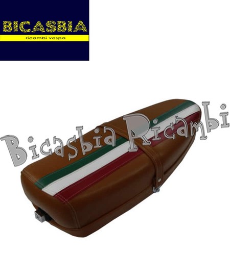 Siège Banc Pour VESPA ET3 TriColore V50, PV125, ET3 - Noir Avec Serrure