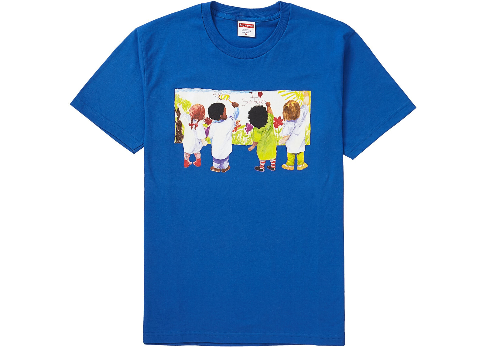 Supreme Kids Royal Blue Tee Sz M !! box logo cross cdg motion kaws