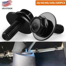 Car Body Bolts Screws Fastener Fender M6-1.0x 16mm Long-10mm Hex-17mm Washer US