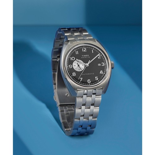 Timex TW2W58800 MARLIN AUTOMATIC 39mm schwarz silber Edelstahl Herren Uhr NEU - Bild 6 von 10