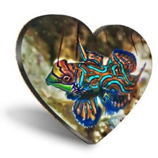Heart MDF Coasters - Mandarinfish Tropical Madarin Fish #45666