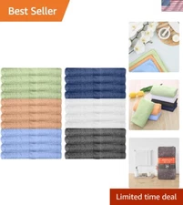Ultra-Soft 24 Cotton Washcloths - Perfect for Spa, Gym, and Home Essentials