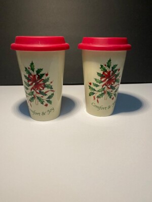 Lenox Christmas Travel Mug Holiday Comfort And Joy Holly Design With lenox-christmas-travel-mug-holiday-comfort-and-joy-holly-design-with