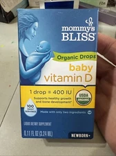 Mommy's Bliss Organic Baby Vitamin D Drops, .11 oz - 100 Servings - EXP 12/26