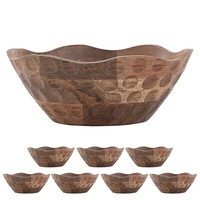 Dekoschale Masterbox 8-Teilig Holzschale Rund Origin Mangoholz Massiv