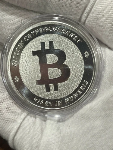 GSM Bitcoin 1 oz BU .999 Silver Round in a Capsule