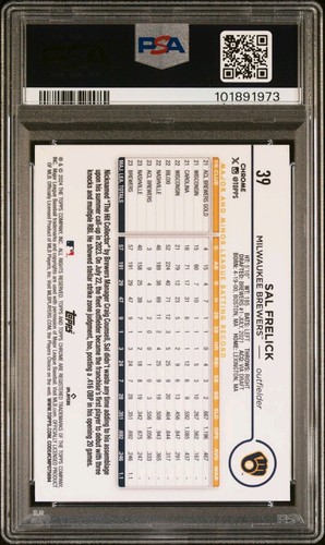 SAL FRELICK 2024 Topps Chrome MAGENTA SPECKLE REFRACTOR RC #39 GEM MINT PSA 10 - Picture 2 of 2